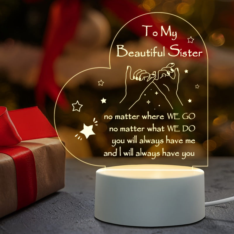 Wholesale Mother's Day Rechargeable Transparent Acrylic Gift Ornaments